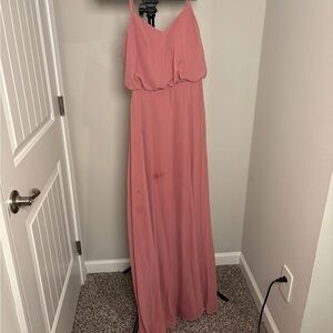 Elegant Pink Maxi Dress